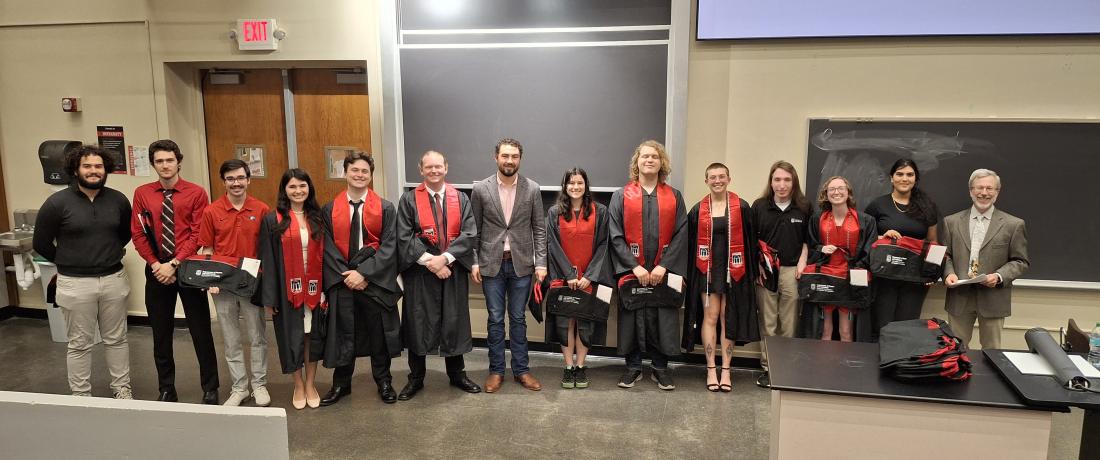 Dr. Craig Wiegert with our Undergraduate Majors.