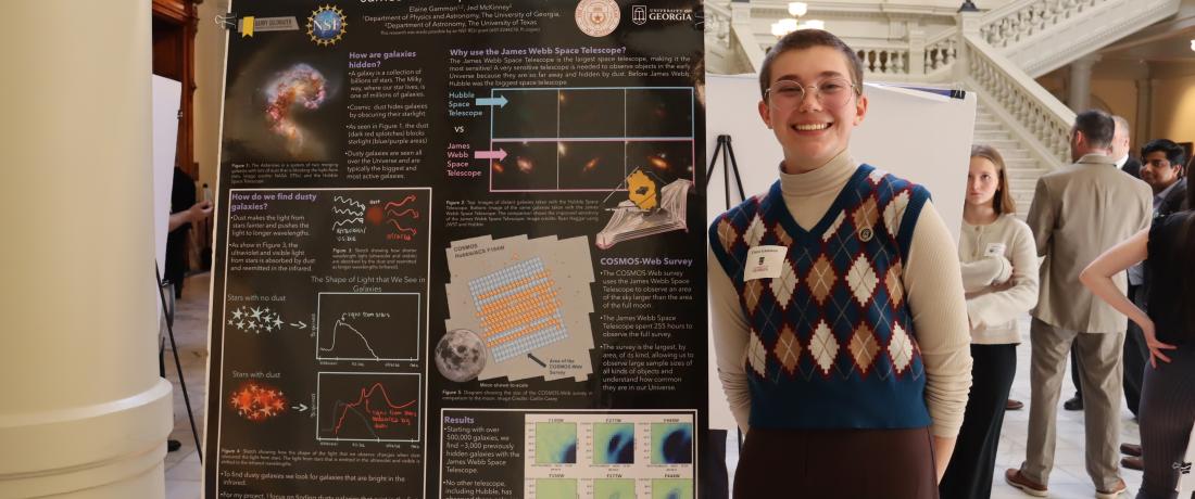 Elaine M. Gammon at poster session at the GA Capitol where she was invited to earlier this semester